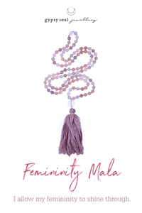 Moonstone Mala Beads - Femininity Mala Necklace