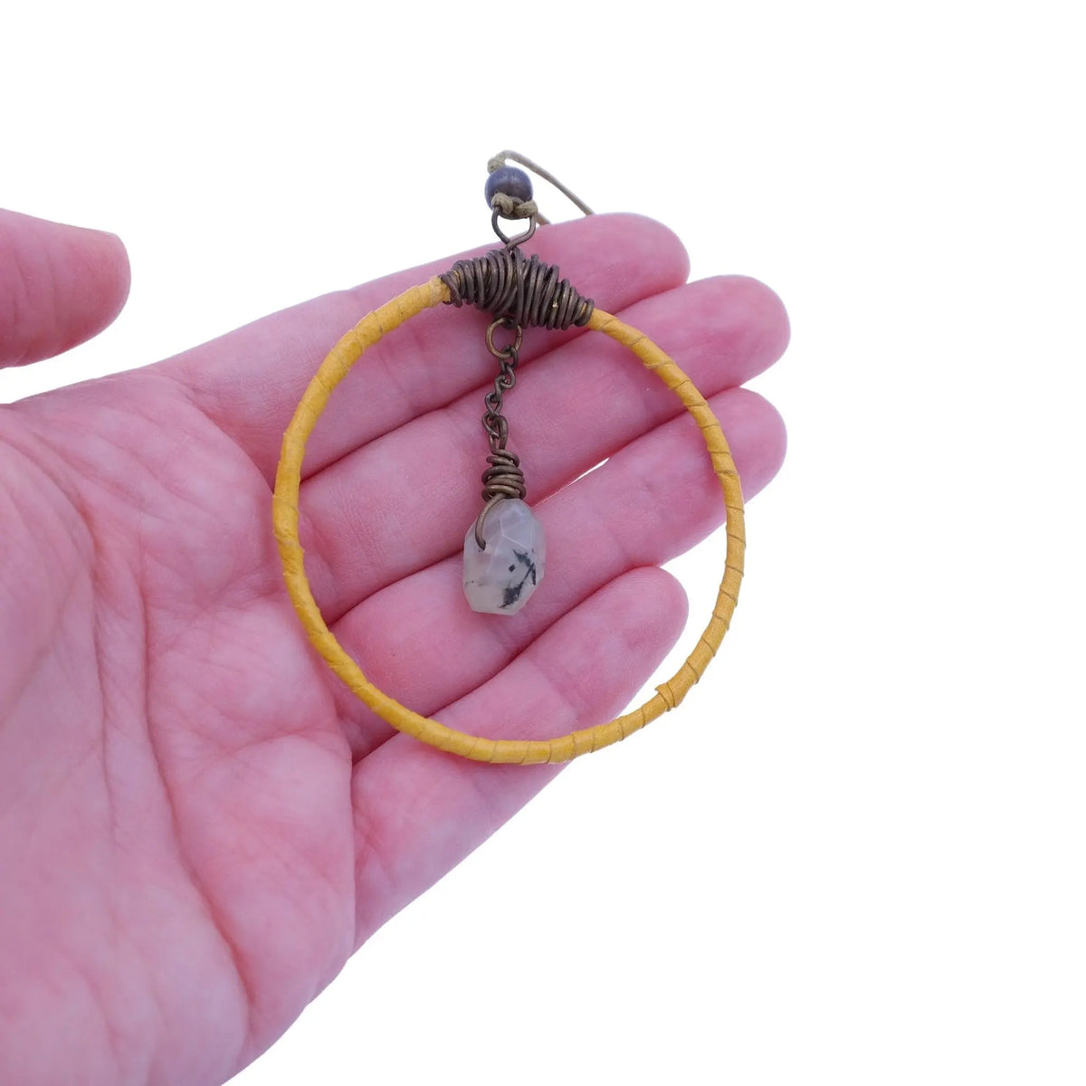 Boho Leather Necklace with Crystal - Gypsy Soul Jewellery