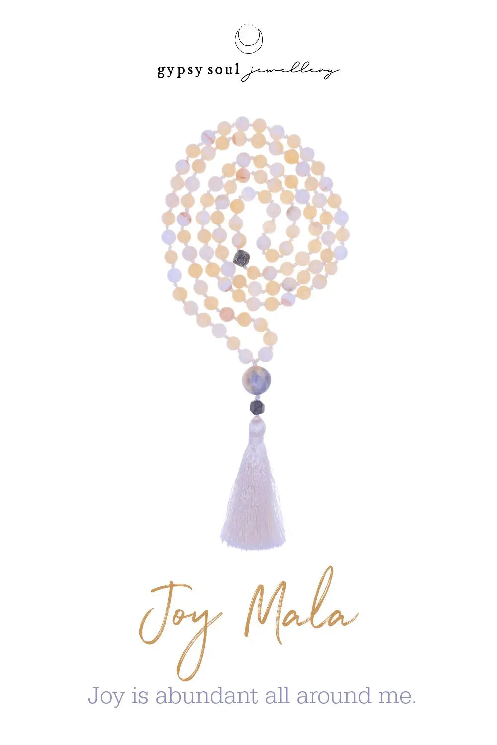 Yellow Jade Mala Beads - Joy Mala Necklace - Gypsy Soul Jewellery