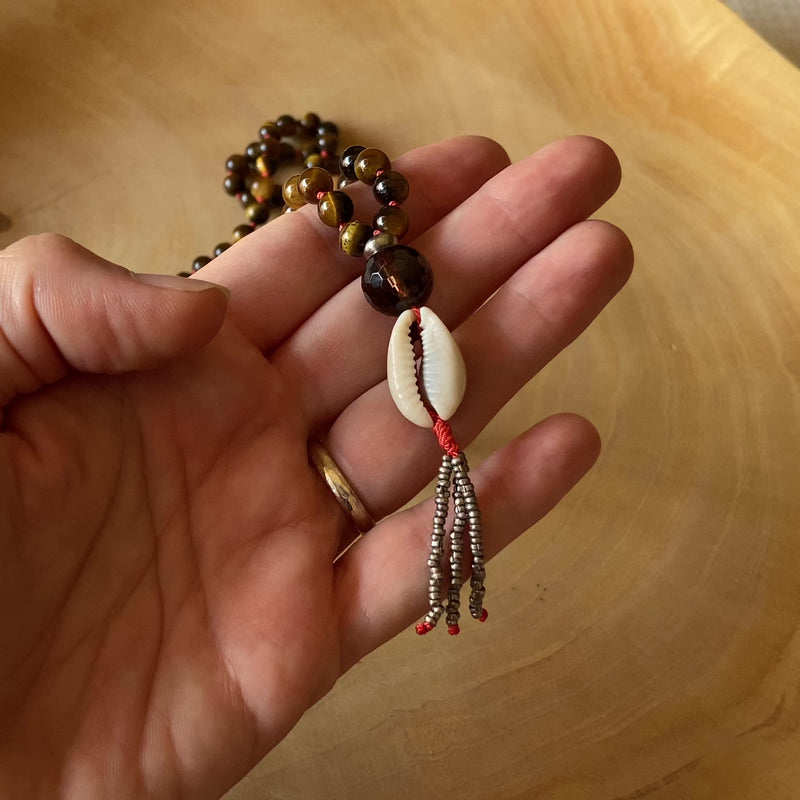 Tiger's Eye Mala Necklace - Tiger's Serenity Mala Beads