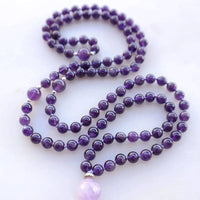 Amethyst Mala Necklace - Protection Mala Beads