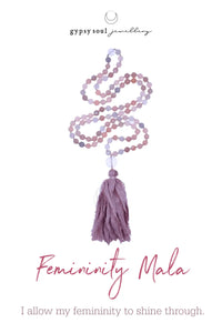 Moonstone Mala Beads - Femininity Mala Necklace