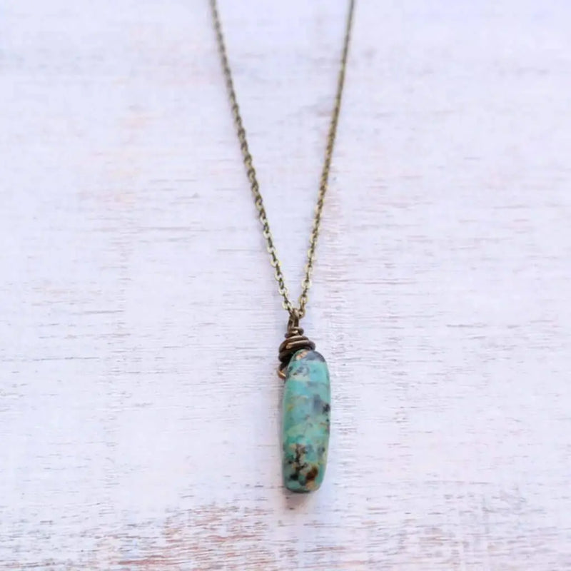 African Turquoise Point Necklace - Gypsy Soul Jewellery