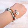 Amazonite Bracelet with Cowrie Shell - Life Bracelet - Gypsy Soul Jewellery