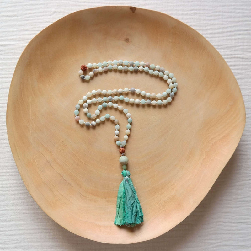 Amazonite Mala Beads - Truth Mala - Gypsy Soul Jewellery