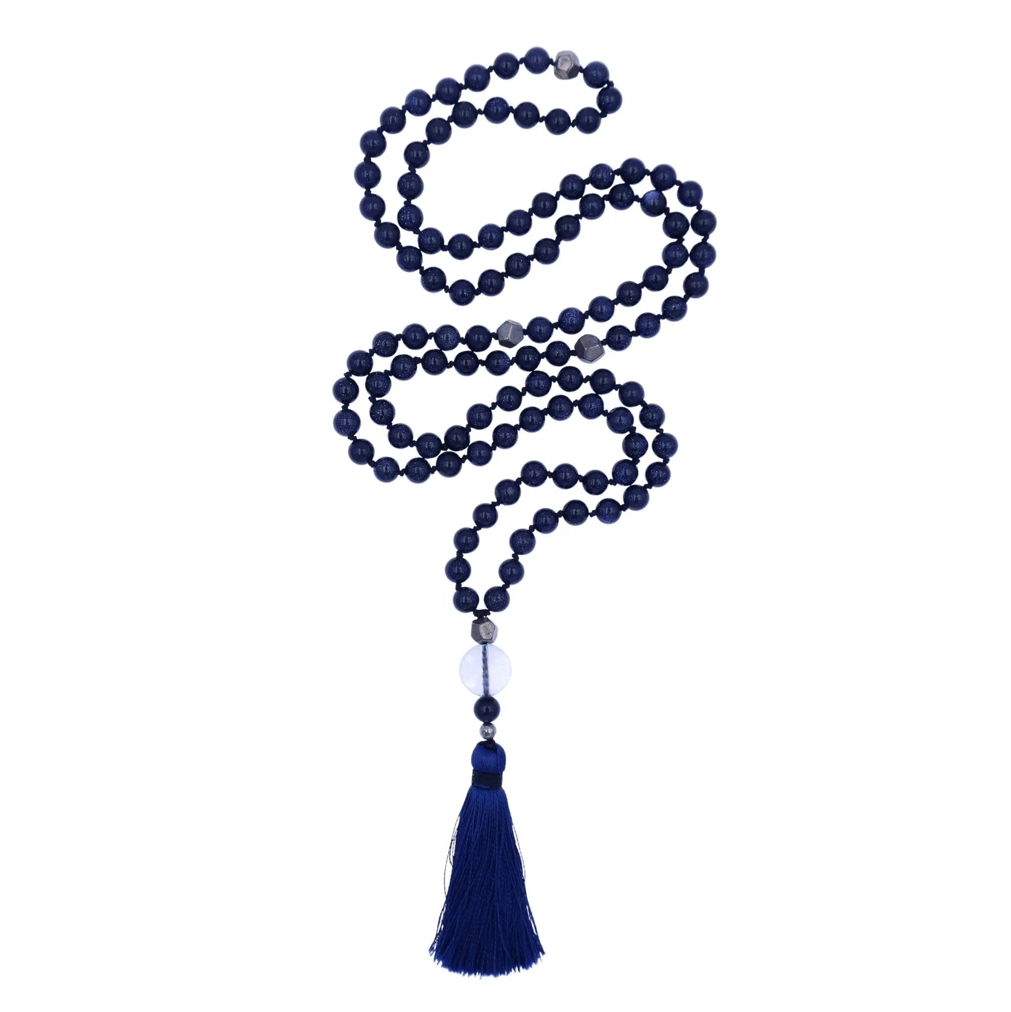 Blue Goldstone Mala - Ambition Mala - Gypsy Soul Jewellery