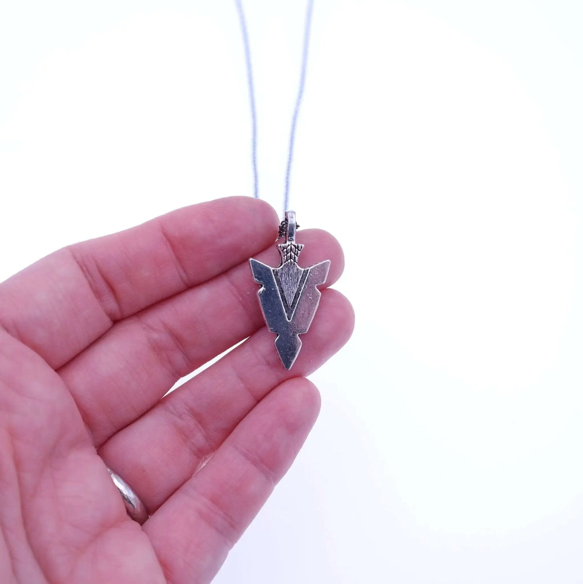 Boho Silver Arrowhead Charm Necklace - Gypsy Soul Jewellery