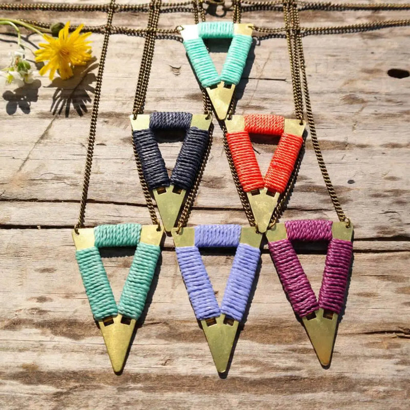 Boho Statement Triangle Necklace - Gypsy Soul Jewellery