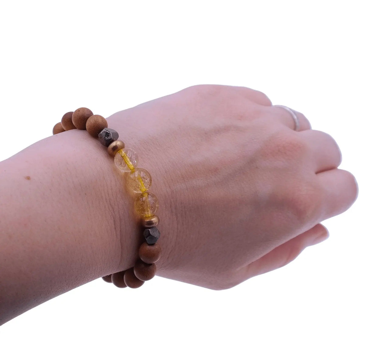 Citrine Bracelet with Sandalwood - Manifestation Bracelet - Gypsy Soul Jewellery