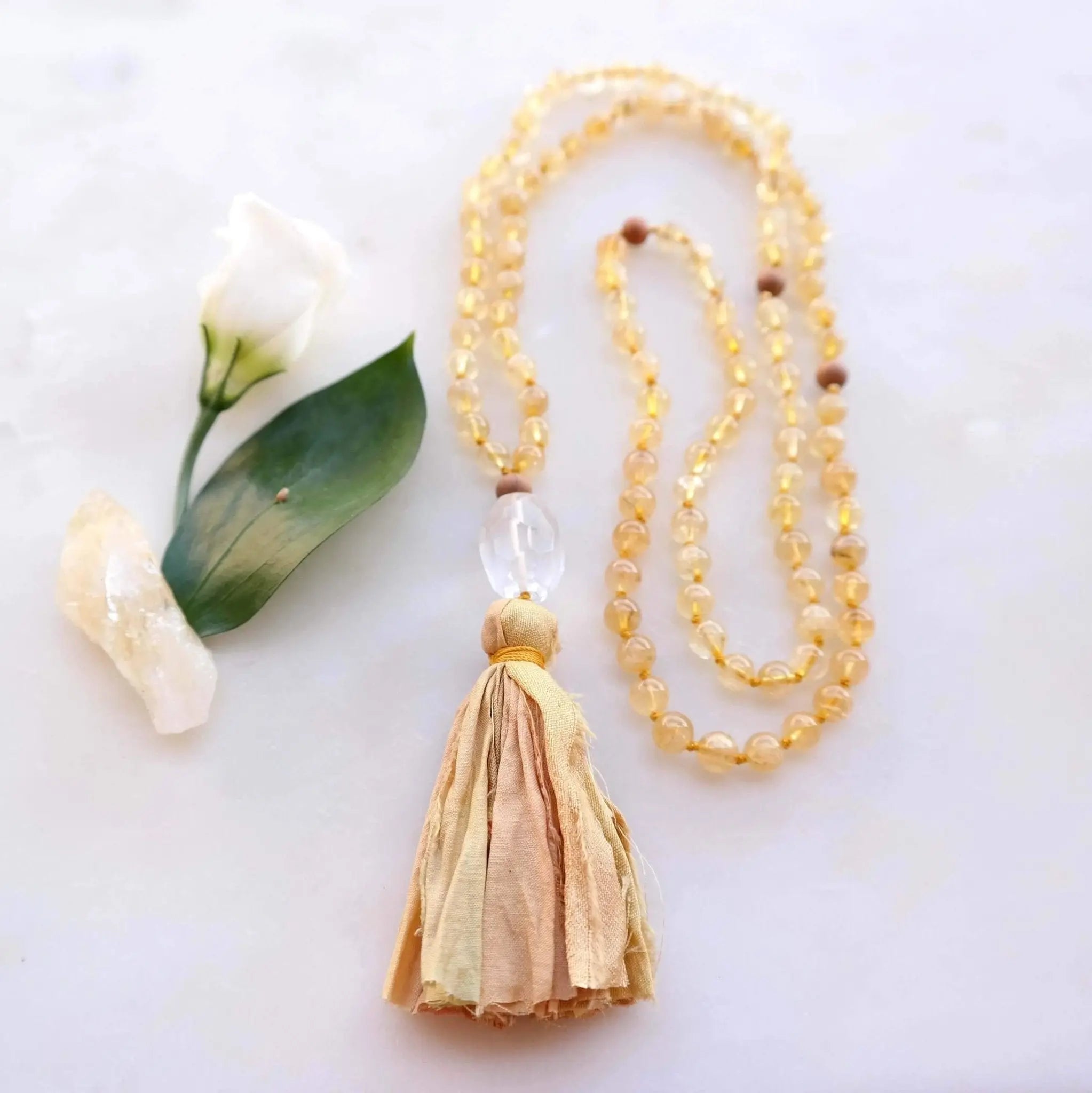 Citrine Mala Beads - Manifestation Mala - Gypsy Soul Jewellery