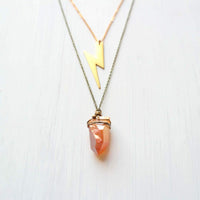 Gold Lightning Bolt Necklace - Gypsy Soul Jewellery