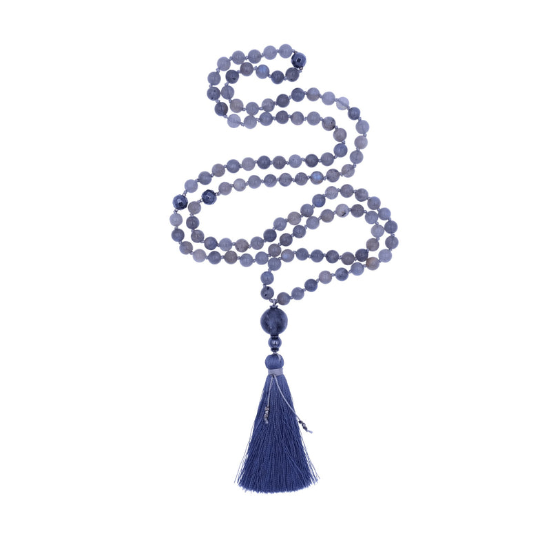 Labradorite Mala Necklace - Intuition Mala Beads - Gypsy Soul Jewellery