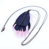 Long Feather And Leather Necklace - Flamingo Necklace - Gypsy Soul Jewellery