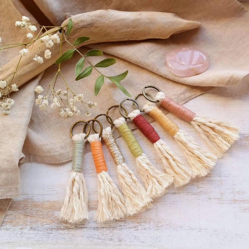 Lucy in the Sky Macramé Keychain - Gypsy Soul Jewellery