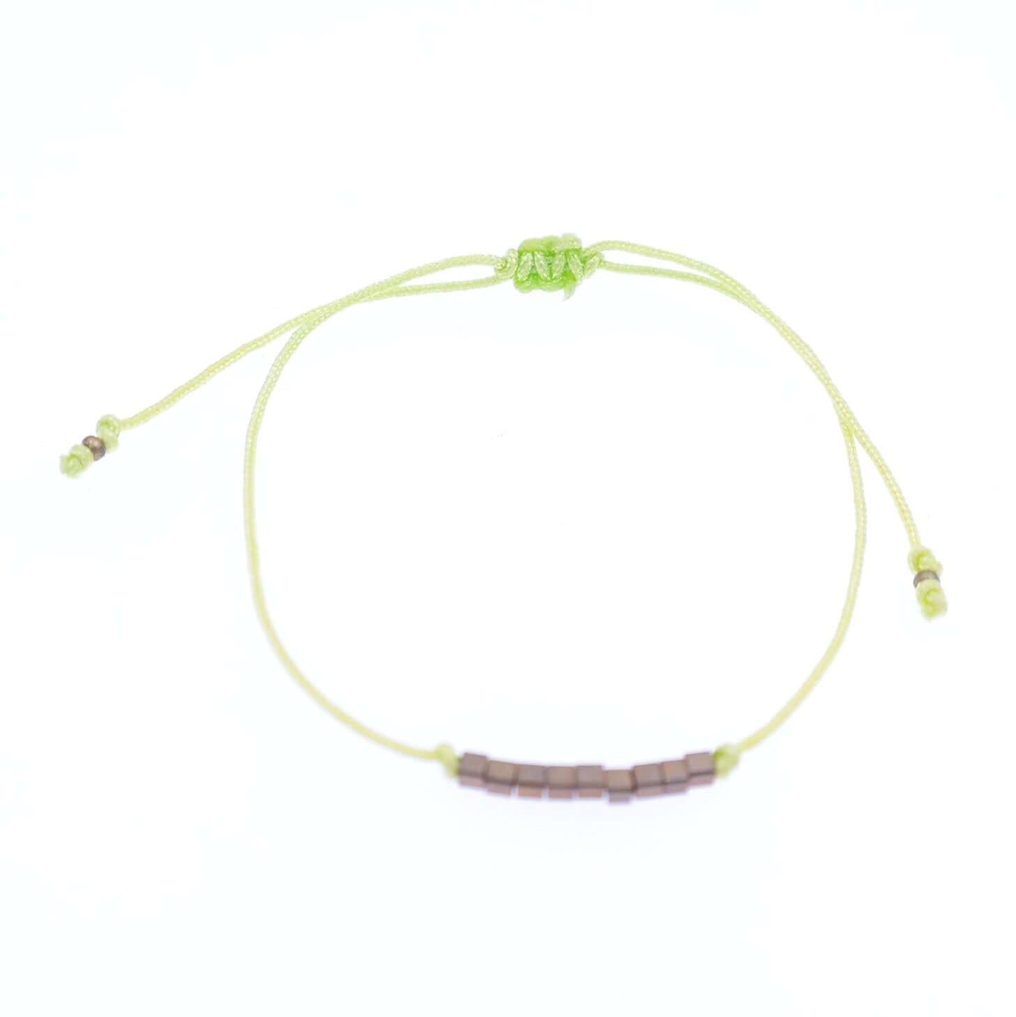 Neon Beach Bracelets with Gold Cube Beads - Gypsy Soul Jewellery