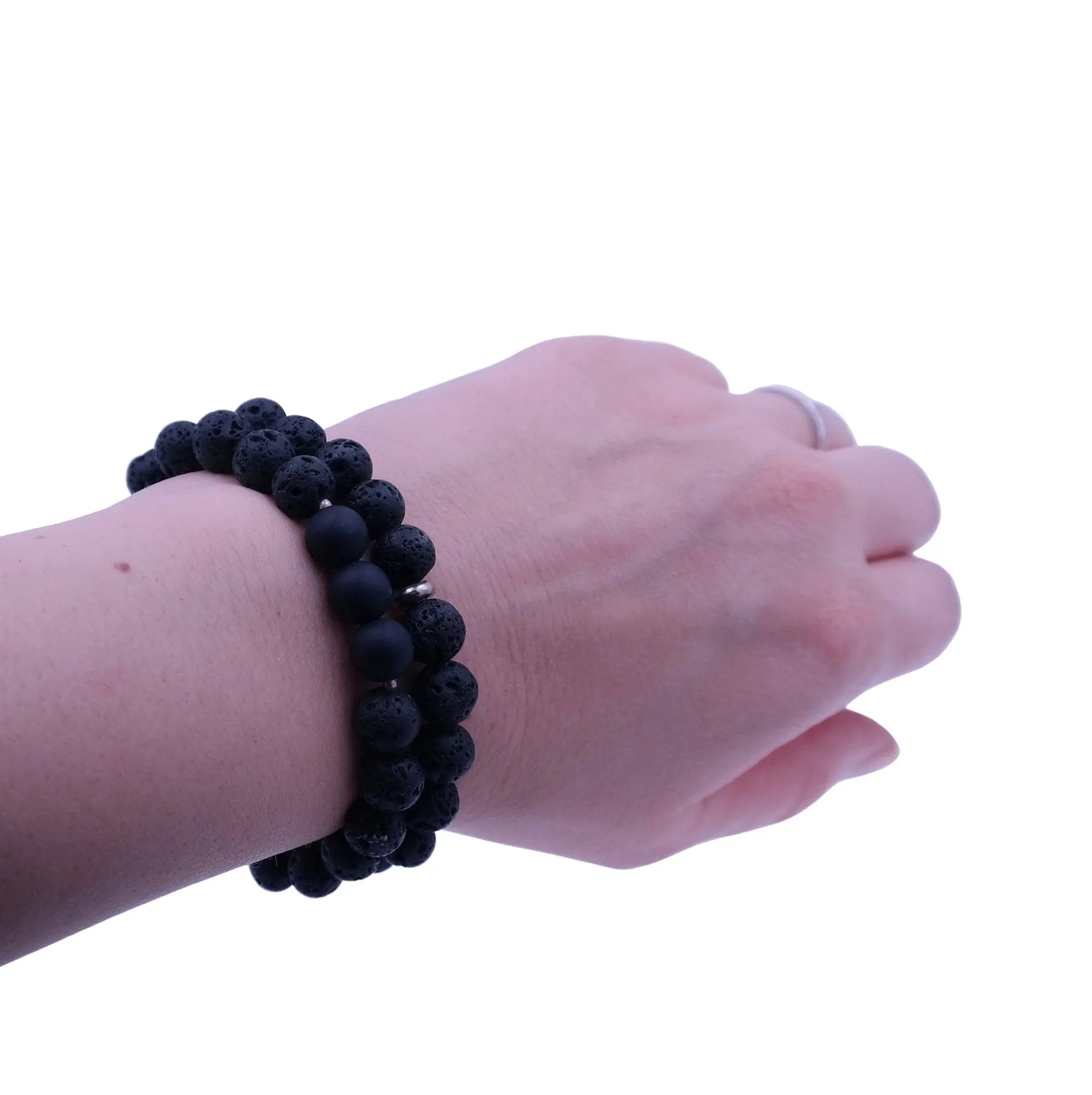 Onyx and Black Lava Protection Bracelet - Gypsy Soul Jewellery