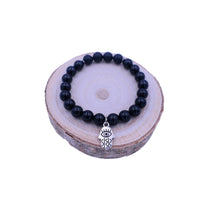 Onyx Protection Bracelet with Hand of Fatima - Gypsy Soul Jewellery