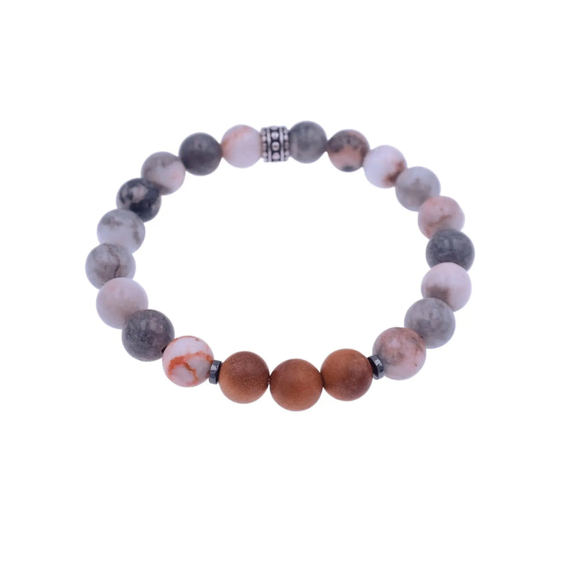 Pink Zebra Jasper Energy Bracelet - Grounded Bracelet - Gypsy Soul Jewellery