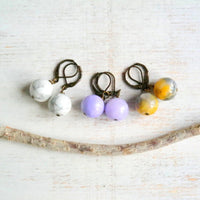 Purple Jade Earrings - Gypsy Soul Jewellery