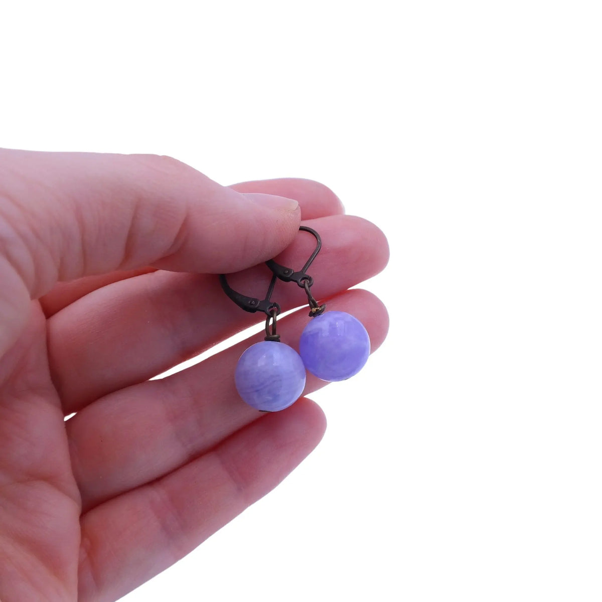 Purple Jade Earrings - Gypsy Soul Jewellery