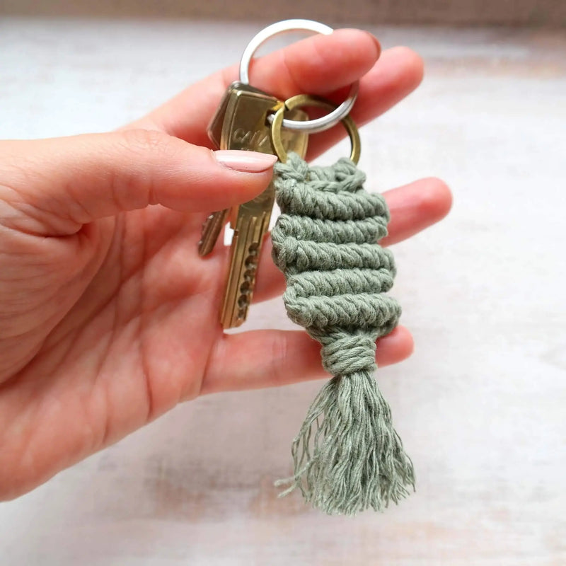 Rainbow Macrame Keychain - Gypsy Soul Jewellery