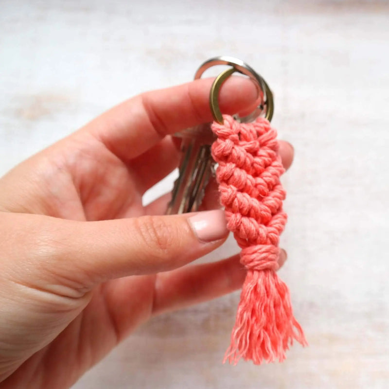 Rainbow Macrame Keychain - Gypsy Soul Jewellery