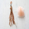 Rose Gold Leather Bag Pendant with Howlite - Gypsy Soul Jewellery
