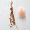 Rose Gold Leather Bag Pendant with Howlite - Gypsy Soul Jewellery