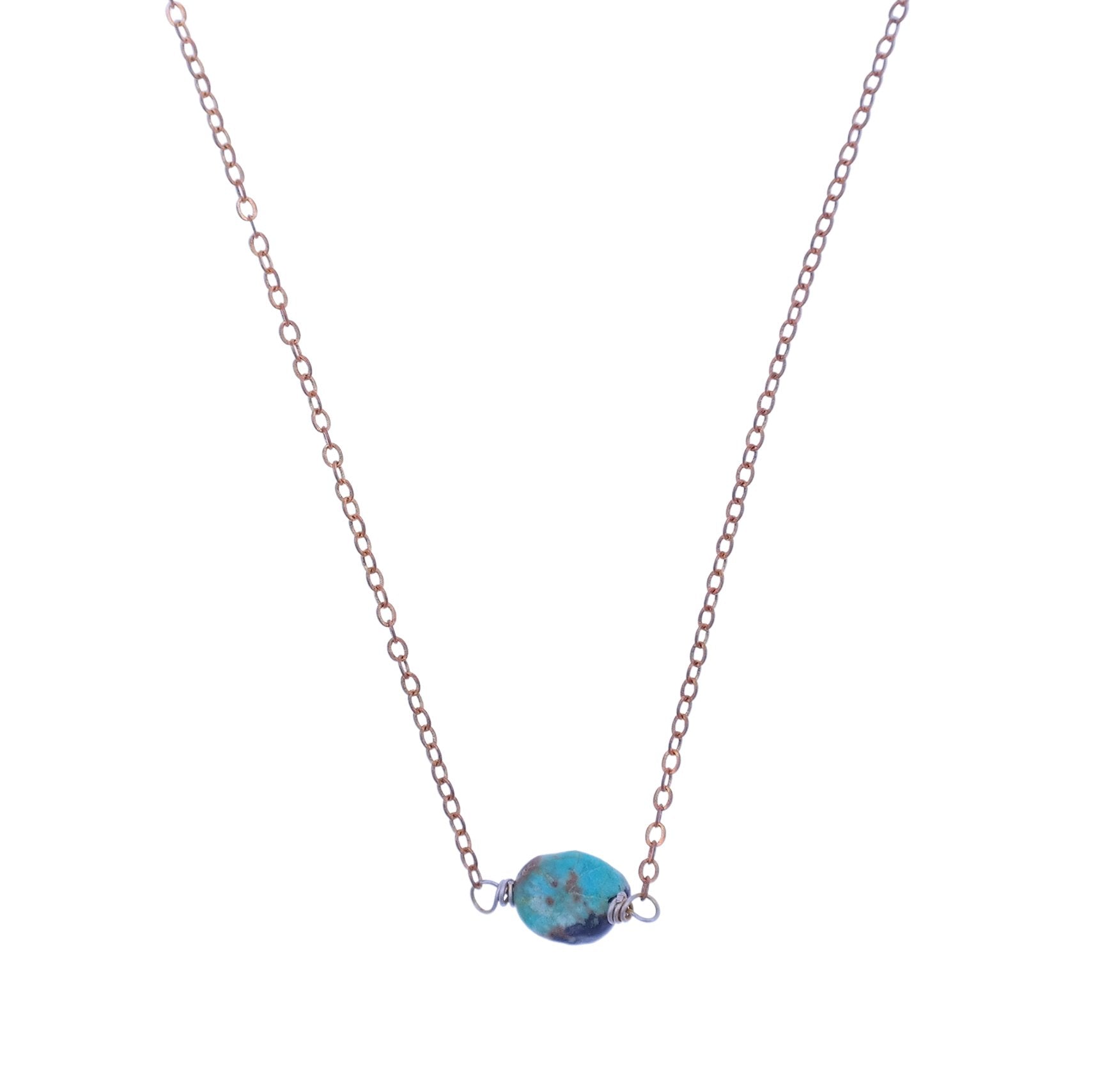 Short Necklace with Turquoise Stone - Gypsy Soul Jewellery