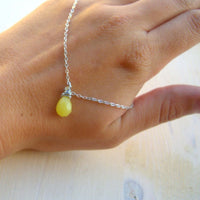 Silver Jade Pendant Necklace - Gypsy Soul Jewellery