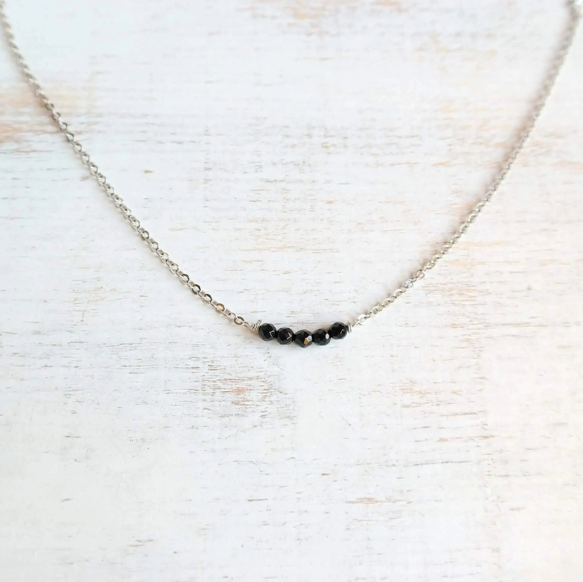 Silver Onyx Necklace - Gypsy Soul Jewellery