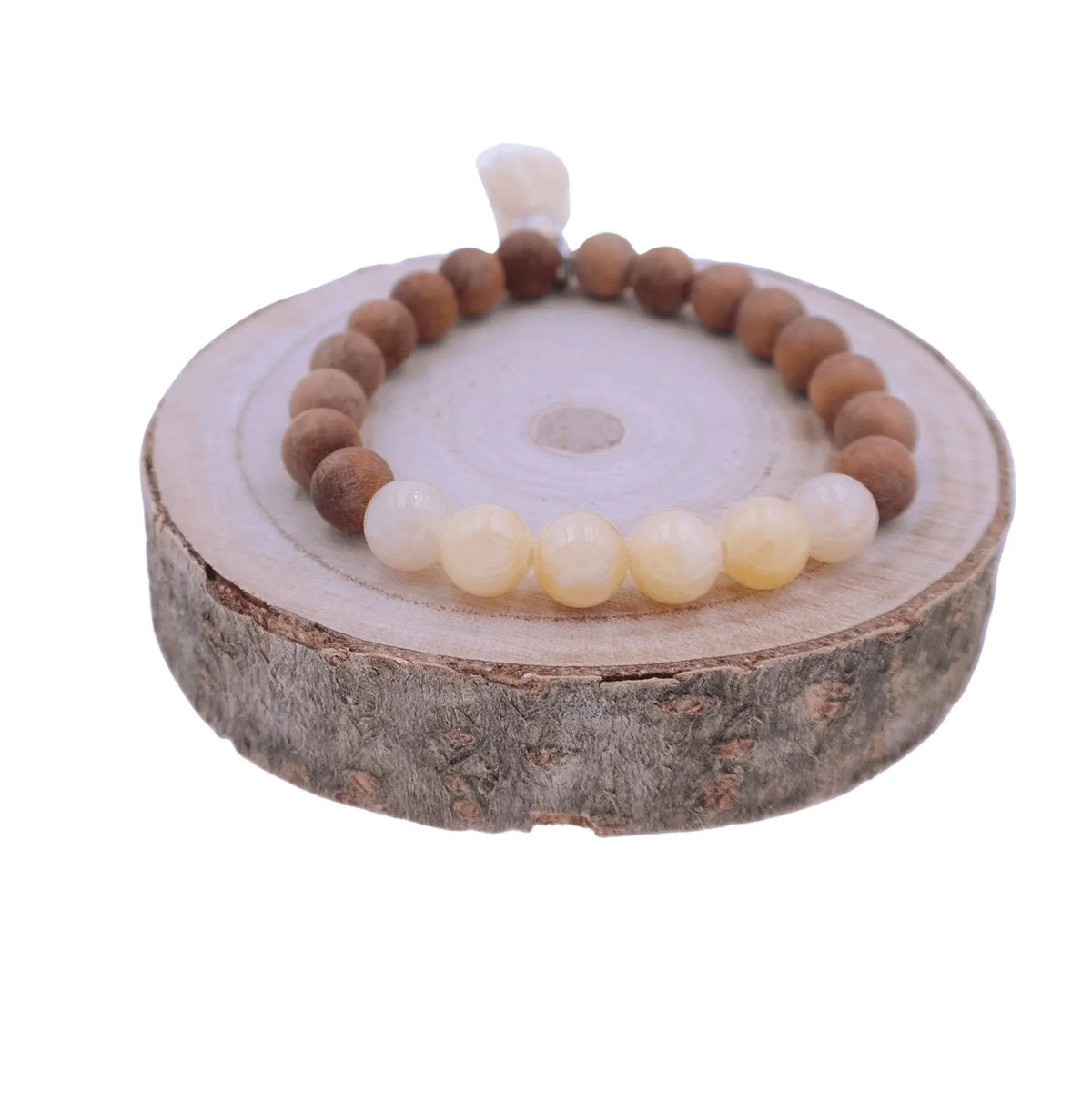 Yellow Jade Bracelet with Sandalwood - Joy Bracelet - Gypsy Soul Jewellery