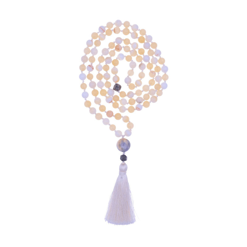Yellow Jade Mala Beads - Joy Mala Necklace - Gypsy Soul Jewellery